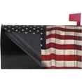 thumbnail image 3 of American Flag Mailbox Covers Magnetic Patriotic Memorial Day 4th of July Mailbox Cover Vintage Wood Board Mailbox Wraps Post Letter Box Cover Garden Decorative Oversized 25.5" X 21", 3 of 5