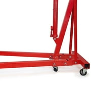 Stark USA Engine Hoist 2 Ton Folding Hydraulic Cherry Picker - Heavy-Duty - Red, 4400 lb