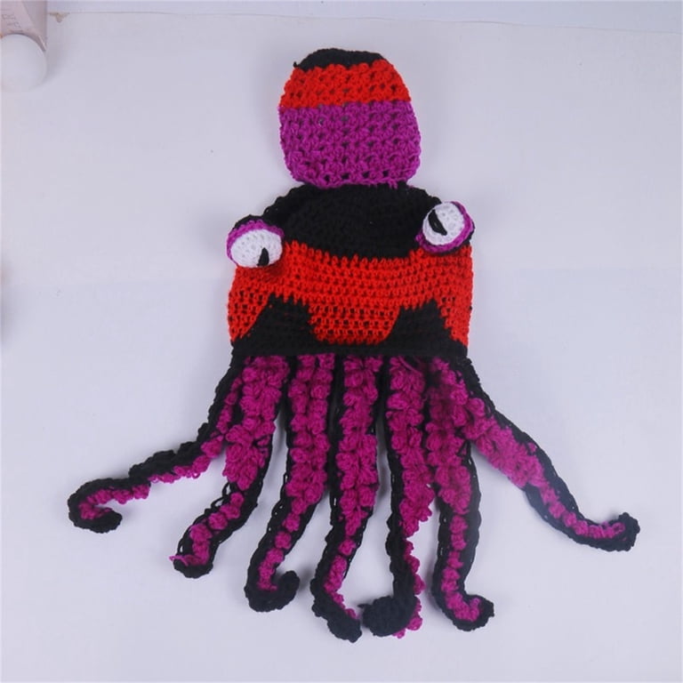 QUIRKY AND FUN RED AND PURPLE HAND CROCHETED HAT 206777626322320.jpg?fit=inside  main image 4