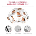 thumbnail image 3 of Kdxio Cute Little Pirate Red Panda Print Shower Cap for Women,Elastic and Reusable,Double Waterproof Layers Bathing Hat, 3 of 6