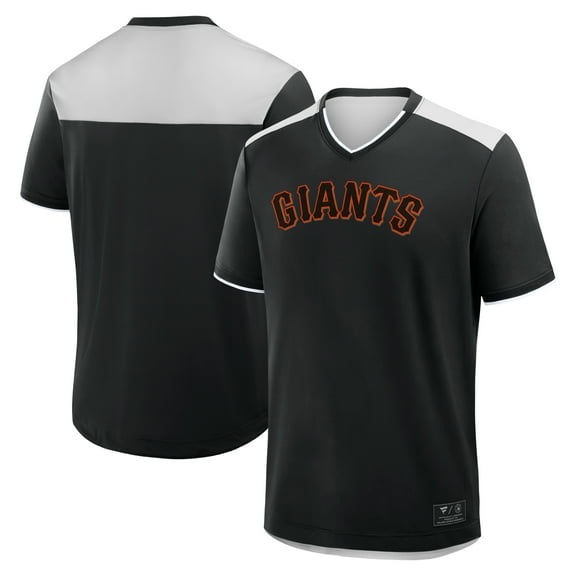 Men's Fanatics Black San Francisco Giants Walk Off V-Neck T-Shirt