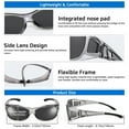 thumbnail image 6 of TINHAO Sunglasses Fit Over Glasses for Men Women, Wrap Around Sunglasses Polarized 100% UV Protection Driving, 6 of 7