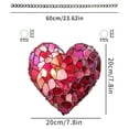 thumbnail image 3 of JingChun Heart-Shaped Stained Acrylic Window Hanging,Red Heart Acrylic Window Decor Stained Panel Hangings Wall Art Decor for Valentine's Day Birthday Home Party Decorations, 3 of 6