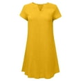thumbnail image 2 of PATLOLLAV Summer Womens Dress V-Neck Casual Hot Vacation Solid Color Mini Shift Dresses, 2 of 5
