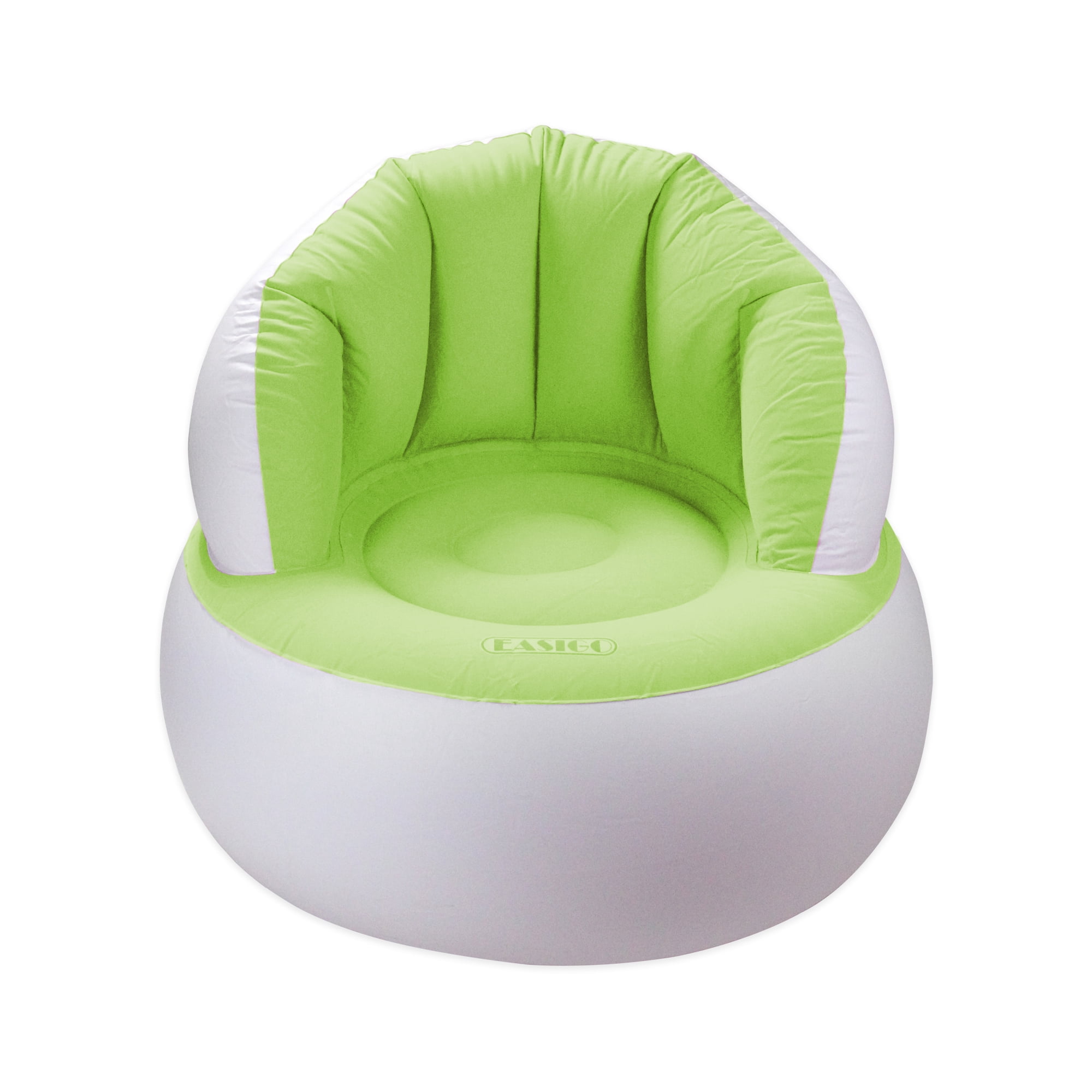 Green and White Inflatable Indoor/Outdoor Armchair