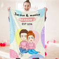 thumbnail image 1 of Couverture en Polaire Personnalisée pour Couple, 1 of 3