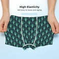 thumbnail image 3 of Yiaed Green Vintage Peacock Print Boys' Boxer Briefs Cotton Casual Stretch Comfort Boys Boxers - Kids Boxer Briefs Underwear for Boys (6-18)-X-Small, 3 of 5