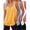 White/Light Blue/Yellow, variant on Weardear 3 Pack Racerback Tank Tops for Women Moisture Wicking Athletic Shirts with Banded Bottom Loose Tummy Flattering Running Tops