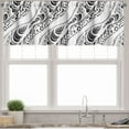 thumbnail image 3 of Ambesonne Abstract Valance & Curtain, Animal Skin Patterns, 55"x24", Black White, 3 of 6