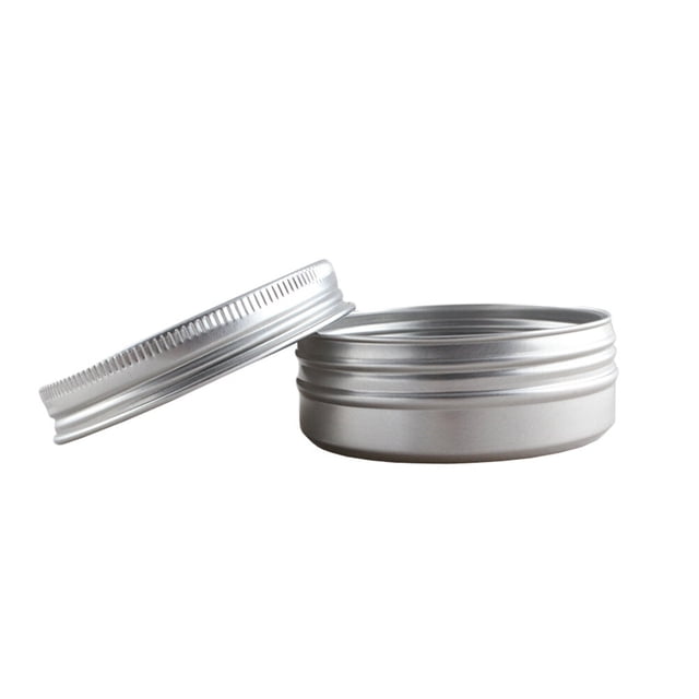 24PC 60ML Aluminium Specimen Box with Thread Travel Bottles Cosmetic Container Empty Cream Jar Pot with Lid for Makeup Pomade (Silver)