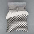 thumbnail image 1 of Ambesonne Geometric Bedding Set 4 Pcs, Minimalist Link Shape, Queen, Grey Black White, 1 of 3