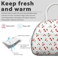 thumbnail image 3 of Cherry Lunch Bag for Women – Cute Red & Pink Fruit Print Tote, Sweet Aesthetic Design with Art Illustration, Insulated & Leakproof for Work, Picnic, or Cherry Lovers, 3 of 6
