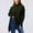 Green, variant on Loose Fit Fashionable Relaxed Turtleneck Chunky Knit Pullover Sweater For