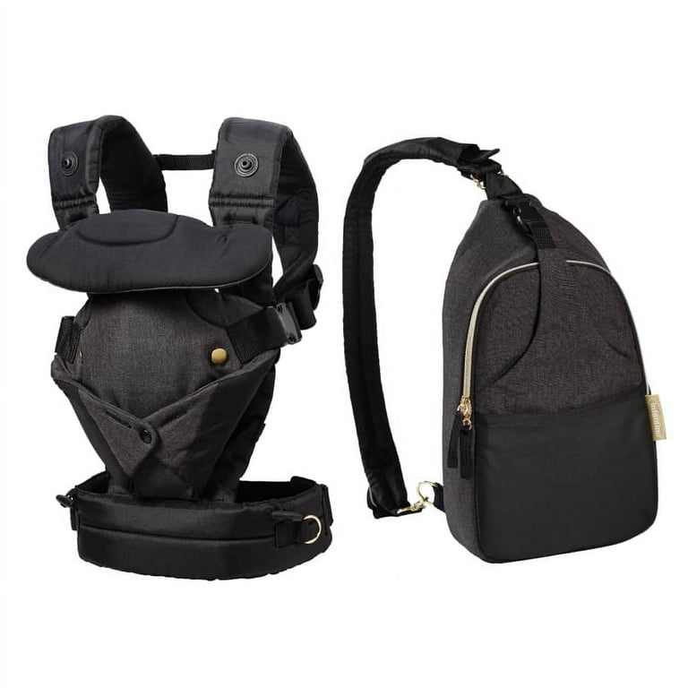 Infantino Flip 4 in 1 Convertible Carrier Crossbody Diaper Bag Set 8 32lbs Black 2 Piece Set Walmart