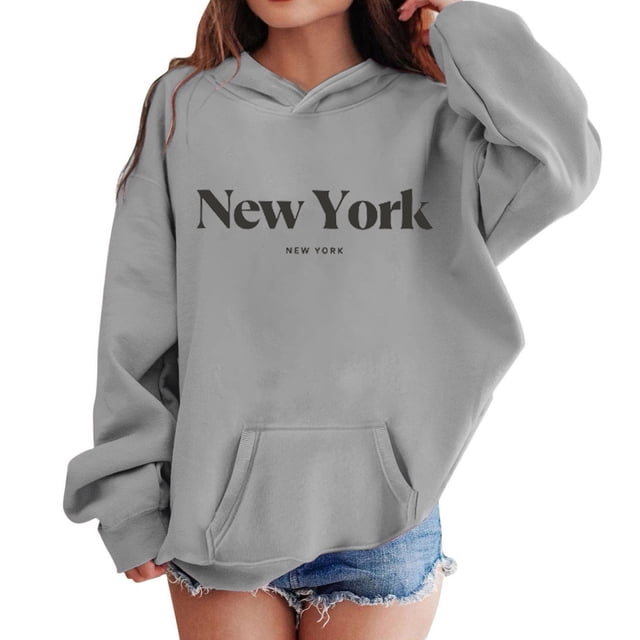 Tween Chandail à Capuche Décontracté pour Filles, Gris Taille 11-12T