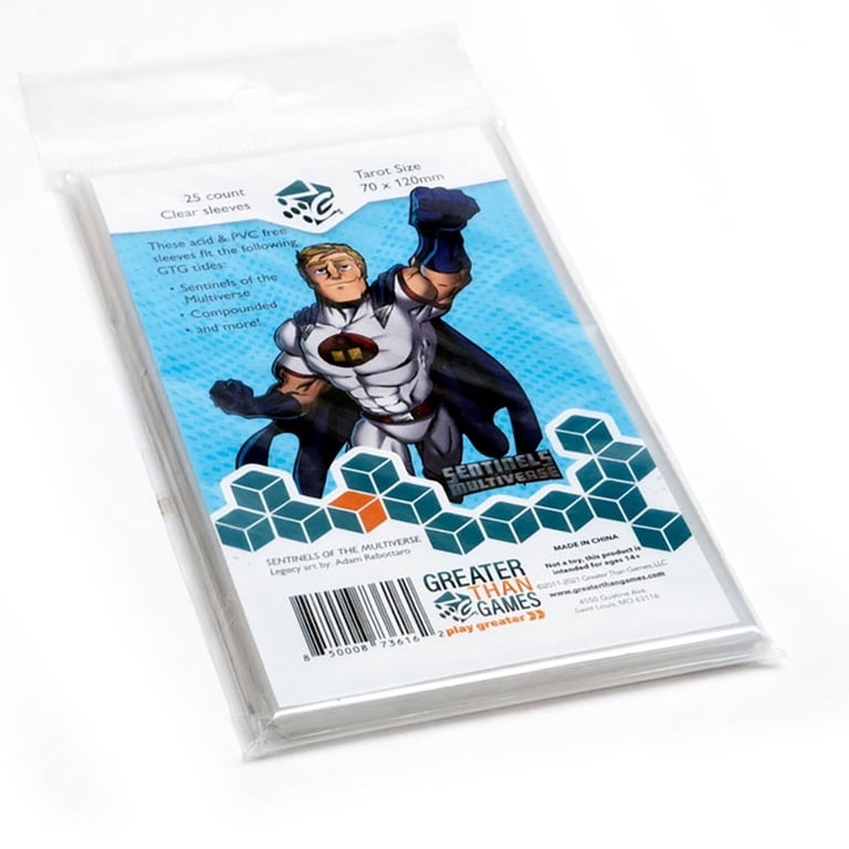 Greater Than Games 70 x 120 mm DP Tarot Size Sleeves, 25 Piece