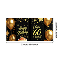 thumbnail image 3 of Golden Balloons Stars Backdrop Banner for 60th Birthday Party, Happy Birthday Cheers Decoration, Party Supplies Photography Props for Celebrations Events Decorations, 3 of 8