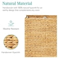 thumbnail image 5 of Large Double Laundry Hamper with Lid, Natural Handwoven Water Hyacinth, 2 Sections w/ 2 Machine Washable Linen Liner Bags, Portable, Handles - Natural, 5 of 7