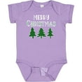 thumbnail image 3 of Inktastic Merry Christmas Green Plaid Christmas Trees Boys or Girls Baby Bodysuit, 3 of 5