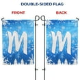 thumbnail image 6 of America Forever Winter Monogram Letter M Winter Forest Garden Flag Vertical Double Sided 12.5 x 18 inches Happy Holiday Christmas Seasonal Flags for Outdoor, Yard Porch, Snowflakes Garden Flag, 6 of 7