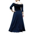 thumbnail image 2 of Evanese Women's Plus Size Formal Long Evening Dress 3/4 Sleeves and Side Flare, 2 of 4
