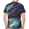 thumbnail image 2 of Men's 3D Graphic T Shirts Casual Short Sleeve Tee Top, Dragon Cool Art Galaxy, 2 of 5