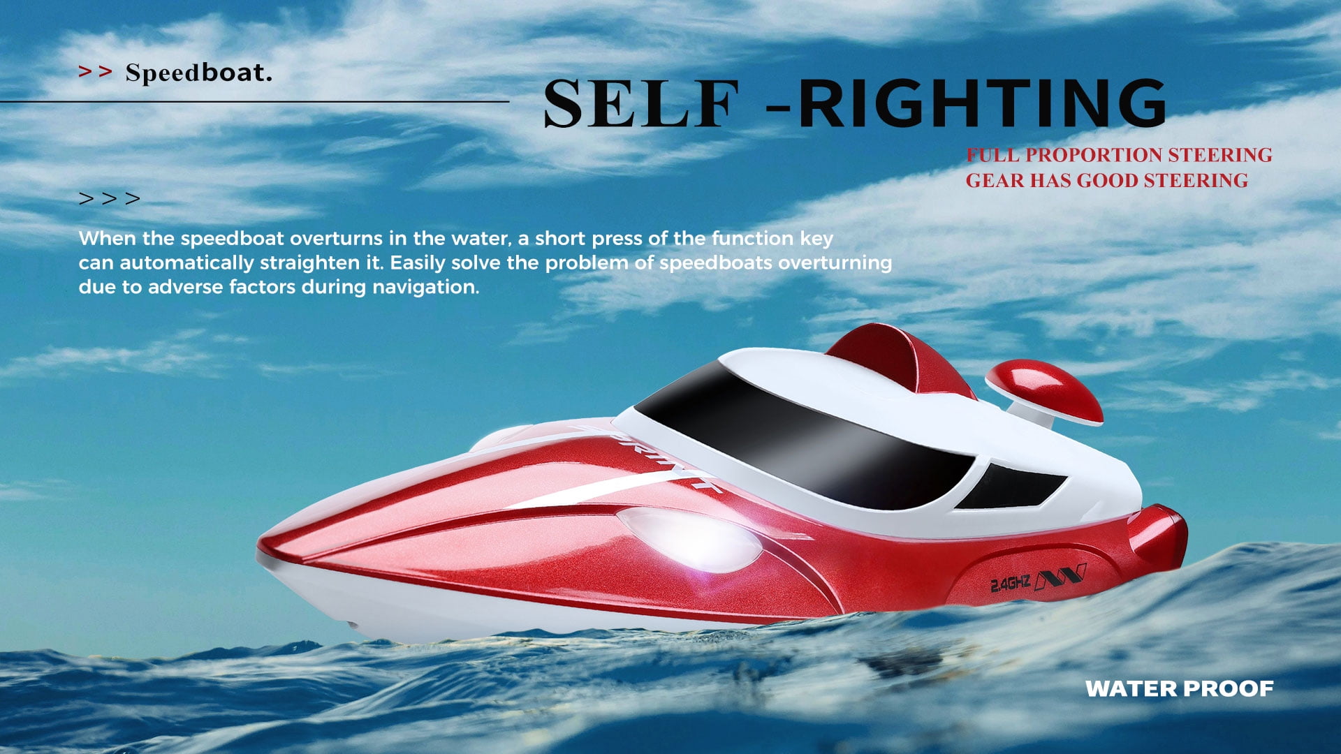 RC Boat, WLtoys WL918 Remote Control Boat, 22MPH High Speed RC Racing Boat for Pools or Lakes, 2.4GHz Remote Control Boats