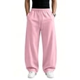 thumbnail image 6 of Men's Baggy Sweatpants Wide Leg Lounge Sweat Pants with Pockets Drawstring Waist Solid Color Jogging Pants S, 6 of 7