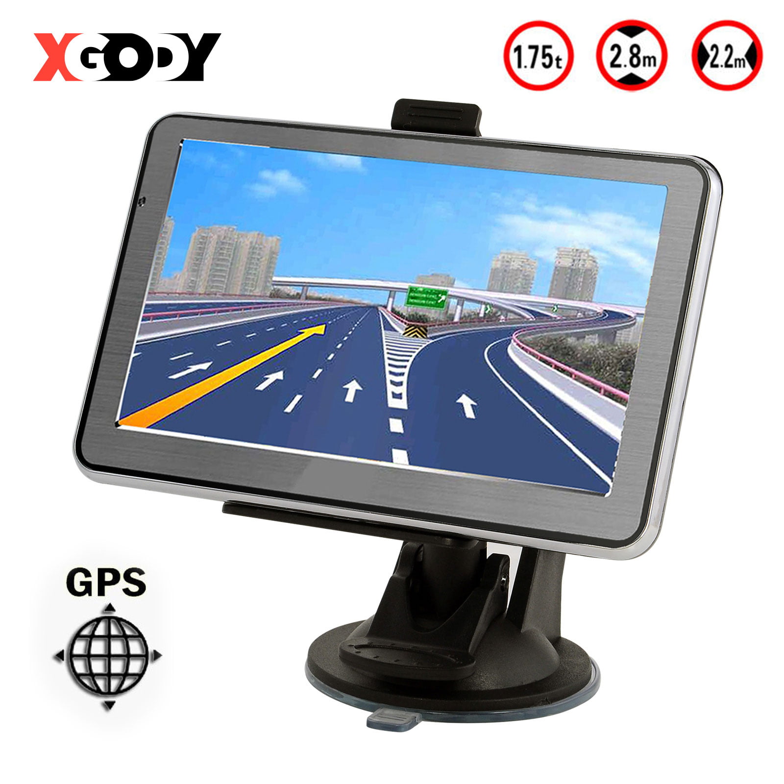 Driving Alert Xgody GPS Navigation for Car Truck 9 Inch HD Touch Screen 8GB Bluetooth Voice Broadcast Function Vehicle GPS Satellite Navigator System with Free Lifetime Maps 