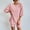 Pink, variant on Sentmoon Plus Size Two Piece Sets for Women Short Sleeve Crew Neck Festival Outfits for Women High Waist Women's Pants Loose Solid Color T-Shirts for Music Festival S