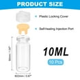 thumbnail image 2 of Uxcell 10Pcs Clear Glass Sample Vials, Small Liquid Bottles Yellow 10ml, 2 of 7