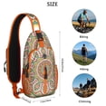 thumbnail image 4 of Ethnic Mandala Sling Backpack with Tribal Boho Pattern, Lightweight Durable Crossbody Daypack, Adjustable Strap, Multiple Compartments for Travel, Gym, Daily Commuting, 4 of 6