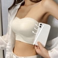 thumbnail image 2 of Bras For Women Full Coverage Low Back Wire Backless Convertible Spaghetti Strap Seamless Sleeping Lette White Bralette 70/32, 2 of 7