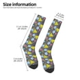 thumbnail image 4 of Fotbe Geometric print Women's Men's Novelty Crew Socks Cotton Socks Knee High Socks for Walking,Running,Nurses,Pregnancy, 4 of 8