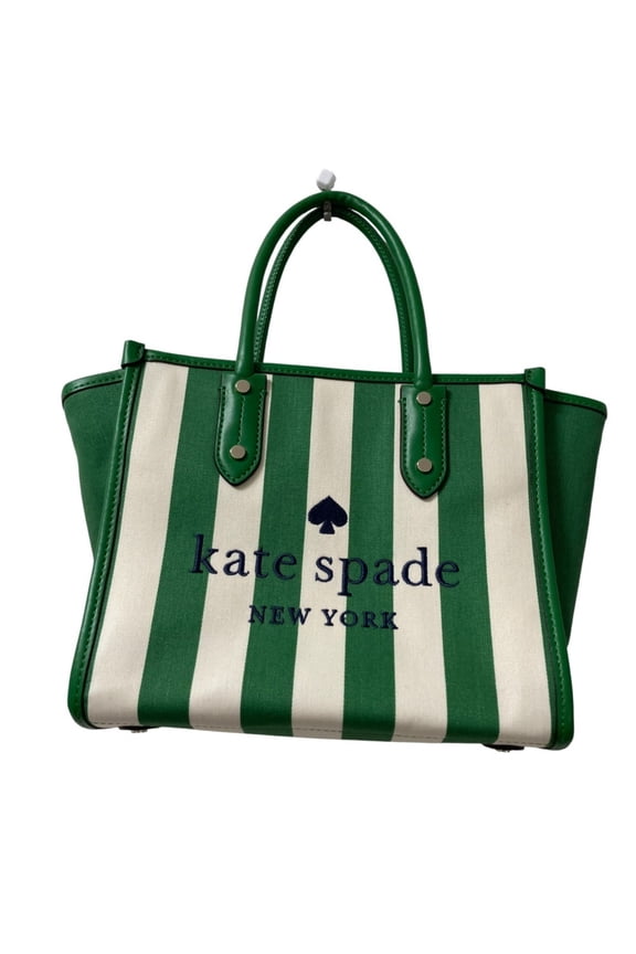 Pre-Owned Kate Spade Ella Even Stripe Jacquard 2-Way Tote Bag, Shoulder Handbag,...