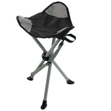 Adults Travel Chair, Folding Camping Stools, Portable Tripod Chair with Adjustable Carry Strap with Steel Framefor Fishing Hunting and Traveling, Black