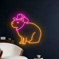 thumbnail image 5 of Handmadetneonsign Cowboy Capybara Neon Sign, Capybara Cowboy Led Sign, Cowboy Hat Capybara Light, 5 of 5