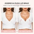 thumbnail image 2 of DOBREVA Women's Lace Push Up Bra Underwire, Padded, Full Coverage, Everyday Bras, 2 of 5