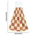 thumbnail image 6 of Yayeee Kitchen Hanging Hand Towels Set of 2 with Loop Bathroom Absorbent Tie Towel, Rusty Orange Plaid, 6 of 7