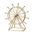 thumbnail image 3 of Modelo de rueda Adorno decorativo dorado Artesanía de metal Estatua Rueda del cielo giratoria para Estilo A, 3 of 8