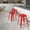 Red, variant on Emma + Oliver Commercial Grade 24"H Backless Red Metal Indoor-Outdoor Counter Height Stool