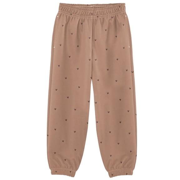 Brown Heart Boys Pants Kids Casual Sweatpants Joggers Toddler Sports Pants 3-10 Years