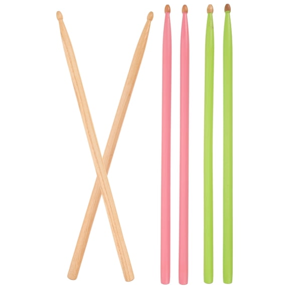 LEXSOMEO 3 Pairs Wooden Drumsticks Beginner Drumsticks Acoustic Drum Sticks Practice Drum Sticks