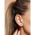 thumbnail image 5 of 14k Yellow Gold 3/4Ct TDW Princess-Cut Diamond Solitaire Stud Earrings, 5 of 6
