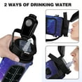 thumbnail image 3 of Geometric Star Sky Bule 64 Oz Half Gallon Water Bottle with Sleeve - BPA Free Leakproof Sport Large Plastic Water Bottle with Straw&Time Marker&Insulated Neoprene Holder Carrier Bag Gift, 3 of 5