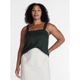 thumbnail image 2 of Time and Tru Women's Linen Blend Square Neck Tank Top, Sizes XS-XXXL, 2 of 6