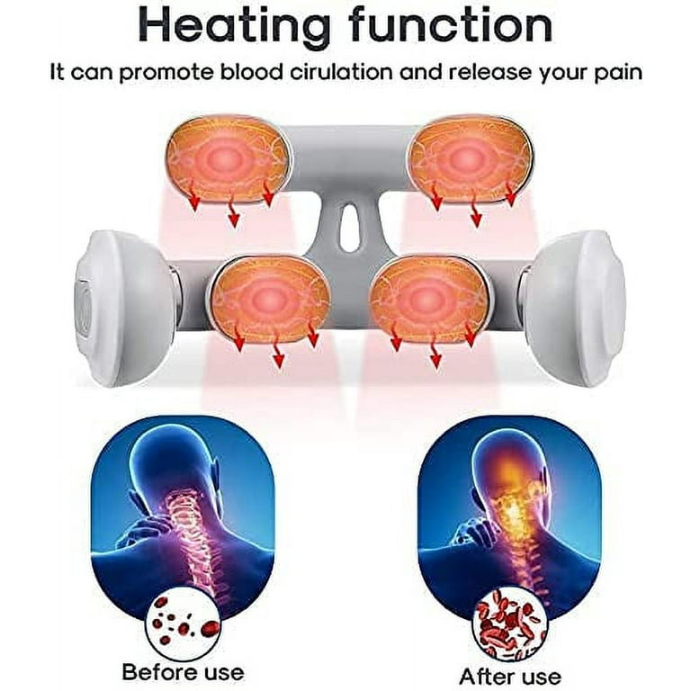  JICHAMOXY Heated Neck Massager for Pain Relief FSA or HSA  Eligible Electric Pulse Deep Tissue Cervical Massage for Women and Men Gift  : Health & Household