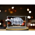 thumbnail image 3 of Spotted Turtle Engraved Crystal Paperweight - Amazingly Camouflaged Freshwater Species Replica, 3 of 6