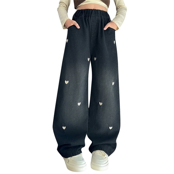 JLMSPLWG Boys Jeans Size 14 Jeans for Toddler Girls Black High Waisted Jeans Youth Camo Pants Cute Sweat Pants 5t Sweatpants Boys Girls Toddler, Black 10-11 Years