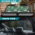 thumbnail image 5 of SEANATIVE St. Patrick's Day Decor Truck Window Graphic Decal Waterproof Perforated Vinyl Stickers See-Through Design Car Rear Film Decal for Pickups Trucks, Shamrock Leaf Black Green, 5 of 7